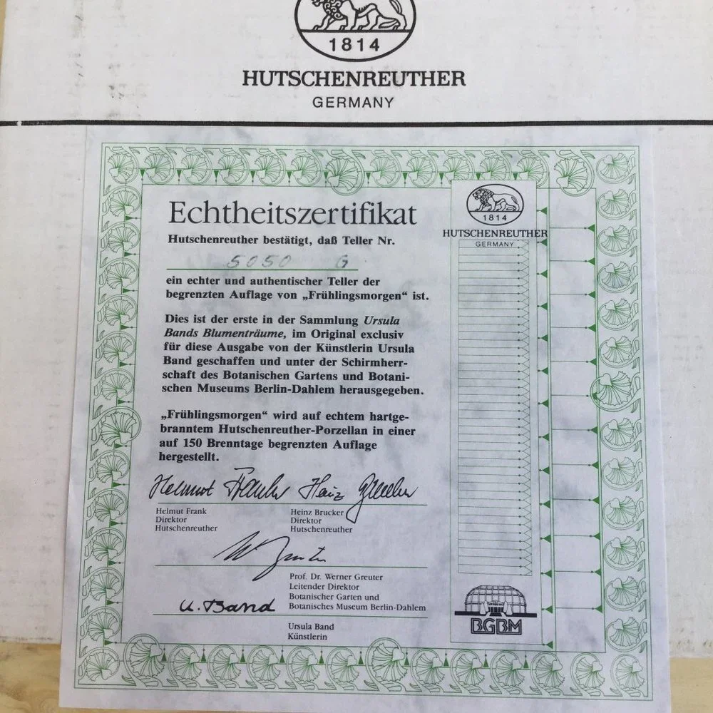 Hutschenreuther  Collection Plate 1987 Box